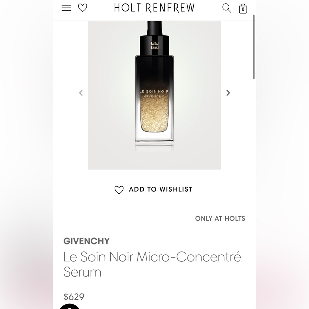 Brand new Givenchy le soin noir micro-concentre